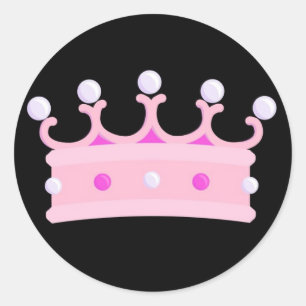 Sticker Rond PrincessPartyCrown