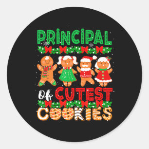Sticker Rond Principal De Cookies Cutest Gingerpain De Noël