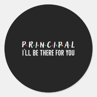 Sticker Rond Principal Je Serai Là Pour Vous De Retour À L'Écol