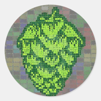 Sticker Rond Principalement sans danger Principalement Mosaïque