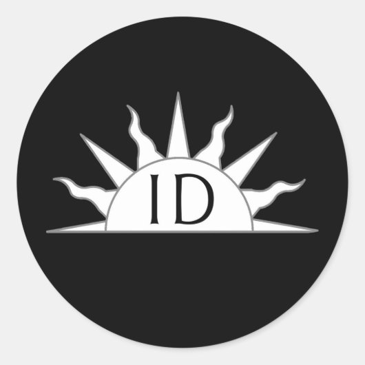 Sticker Rond Principauté d'Insulae Draconis Insigne Populace (Devant)