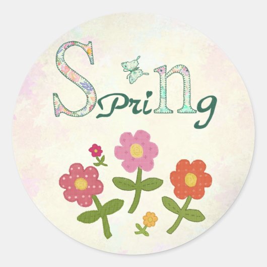 Sticker Rond Printemps (Devant)
