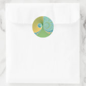 Sticker Rond Printemps Arrives - Art Fractal (Sac)