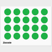 Sticker Rond Printemps été couleur classique vert (Feuille)