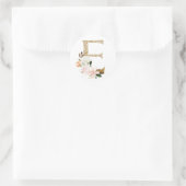 Sticker Rond Printemps été mariage MONOGRAM E (Sac)