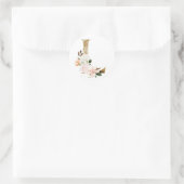 Sticker Rond Printemps été mariage MONOGRAM L (Sac)