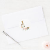 Sticker Rond Printemps été mariage MONOGRAM L (Enveloppe)