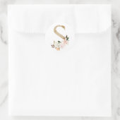 Sticker Rond Printemps été mariage MONOGRAM S (Sac)