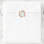 Sticker Rond Printemps heureux (Sac)