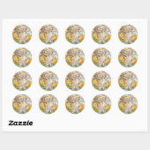 Sticker Rond Printemps - Lévrier Italien 5 (Feuille)
