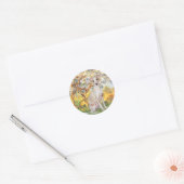Sticker Rond Printemps - Lévrier Italien 5 (Enveloppe)