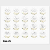 Sticker Rond Printemps Rose florale Sanitizer mariage Favoriser (Feuille)