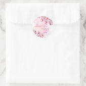 Sticker Rond Printemps Sakura Cherry Blossom Crème rose Anniver (Sac)