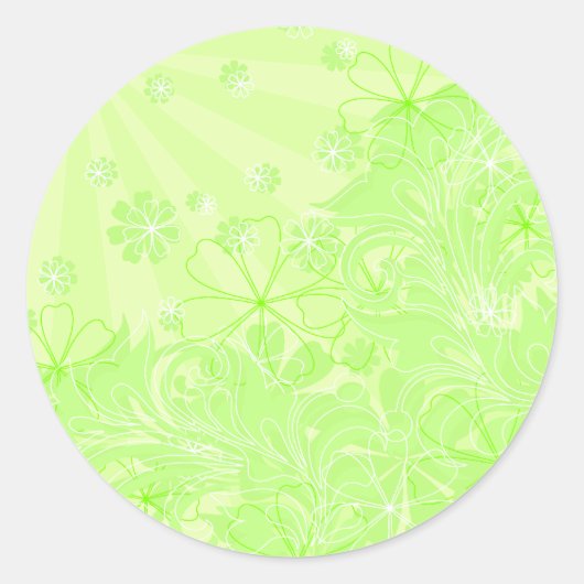 Sticker Rond printemps vert (Devant)