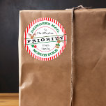 Sticker Rond Priorité Reindeer Mail From Père Noël Christmas Ca<br><div class="desc">Cette conception peut être personnalisée dans la zone fournie en modifiant la photo et/ou le texte. Vous pouvez également le customiser en cliquant sur Personnaliser ce Modèle, puis en choisissant l'option cliquer pour customiser et supprimer ou modifier la couleur de l'arrière - plan, ajouter du texte, modifier la couleur ou...</div>