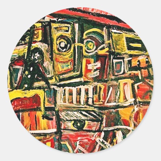 STICKER ROND PRIS AU PIÈGE (Devant)