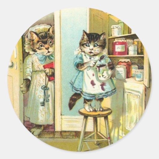 Sticker Rond Pris dans la loi (Devant)