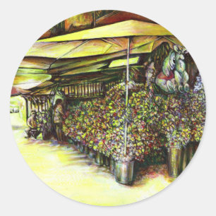 Sticker Rond Pris la possession d'options