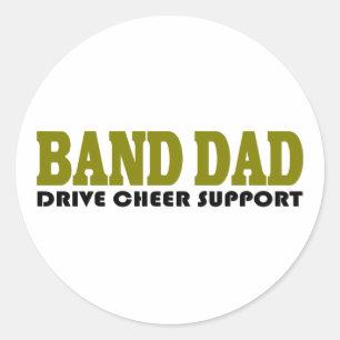 Sticker Rond Prise en charge de papa de la bande Marching