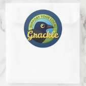 Sticker Rond Prise en charge de votre support local (Sac)