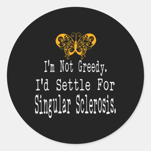 Sticker Rond Prise en charge des papillons de sensibilisation à (Devant)