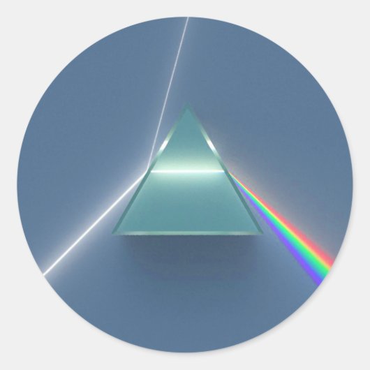 Sticker Rond Prisme optique Refroidissement et réflexion lumièr (Devant)