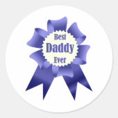 Sticker Rond Prix Best Daddy Ever pour le Père (Devant)