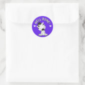 Sticker Rond Prix de Progrès de l'Élève Réussi Zèbre Mignon (Sac)