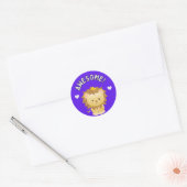 Sticker Rond Prix de Progrès Étudiant Génial Lion Mignon (Enveloppe)