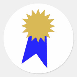 Sticker Rond Prix des étudiants en or étoile du ruban bleu ense