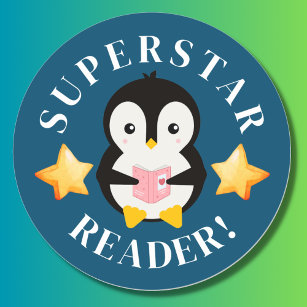Sticker Rond Prix du lecteur Superstar de la classe de l'enseig
