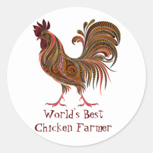 Sticker Rond Prix du meilleur producteur de poulet du monde