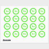 Sticker Rond Prix du premier rang Vert (Feuille)