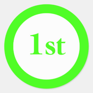 Sticker Rond Prix du premier rang Vert