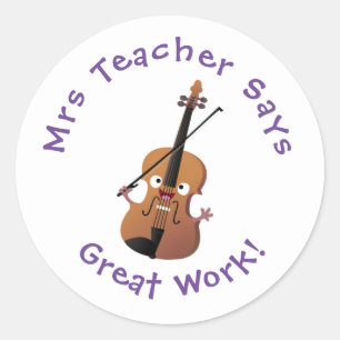 Sticker Rond Prix du professeur de bande dessinée musicale de v