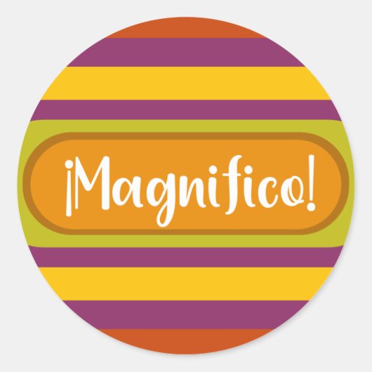 Sticker Rond Prix Magnifico pour enseignant espagnol (Devant)