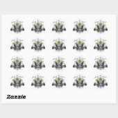 Sticker Rond Pro 2e amendement Gun Toting Eagle Gear (Feuille)