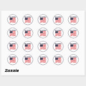 Sticker Rond Pro America Anti Harris Customisé (Feuille)