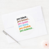 Sticker Rond Pro Black Pro Brown Pro Queer (Enveloppe)