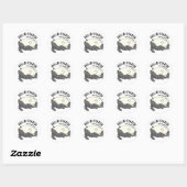 Sticker Rond Pro-chat-stinator Funny Fat Cat Pun (Feuille)