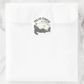 Sticker Rond Pro-chat-stinator Funny Fat Cat Pun (Sac)