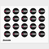 Sticker rond Pro-Choice (feuille de 4) : Noir (Feuille)