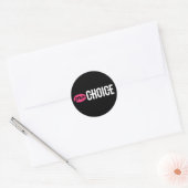 Sticker rond Pro-Choice (feuille de 4) : Noir (Enveloppe)