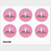 Sticker Rond Pro-Choice Ne marchez pas sur mon utérus (Feuille)