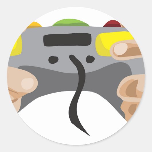 Sticker Rond pro gamer !  Personnalisable : (Devant)