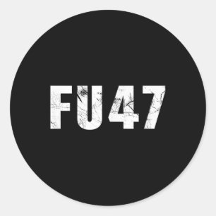 Sticker Rond Pro Kamala Fu47 Anti Trump Pro Harris Democrat 2