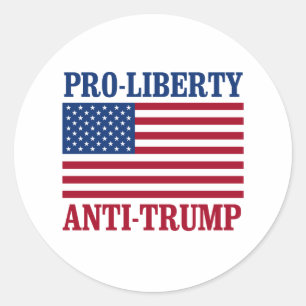 Sticker Rond Pro-Liberté Anti-Trump - Anti-Trump -