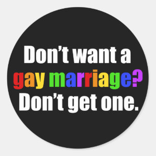 Sticker Rond Pro mariage homosexuel