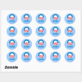 Sticker Rond Pro-Obama - OBAMA 2012 DÉTRUIT (Feuille)
