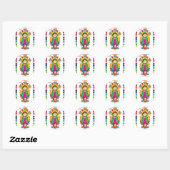 STICKER ROND PRO PERSONNALISABLE DE VIRGEN DE GUADALUPE (Feuille)